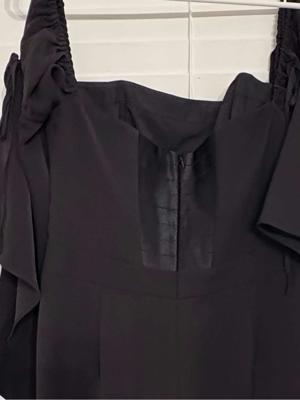 White House black market Black Off-Shoulder Wide-Leg Jumpsuit - Picture 4 of 10